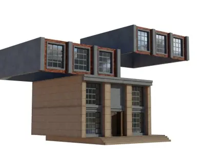 Factory building 1 3D model