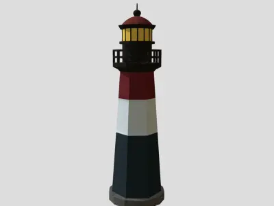 Lighthouse - Low-poly PBR Model Low-poly 3D model