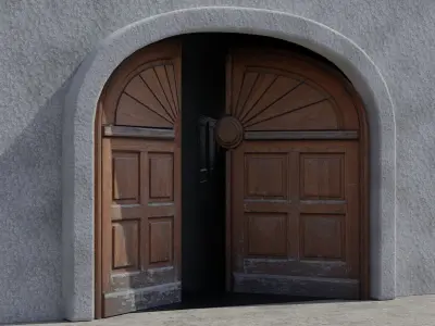 Big Old Door Low-poly 3D model