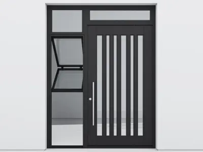 Aluminium door 231 3D model