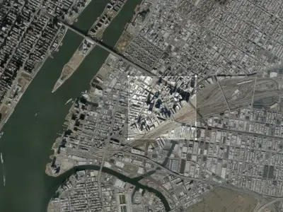 Cityscape New York USA fragment city 3D model buy