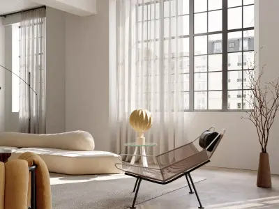 Interior scene living room 3D model