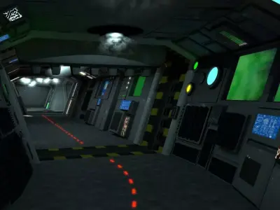 Sci-fi corridors construction kit 3D model