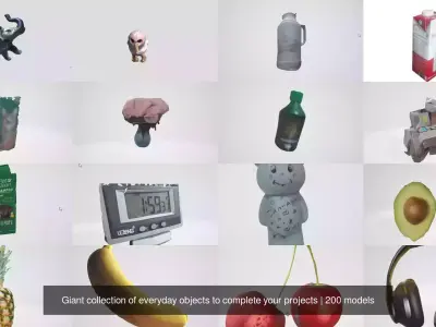 Giant collection of everyday objects to complete your projects 3D Model Pack