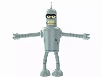 Bender Bending Rodriguez - Rigged 3D model