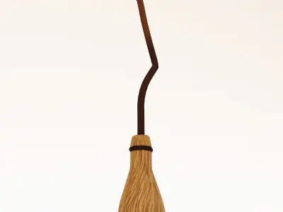 Grass broom low poly 3d model   Low-poly 3D model