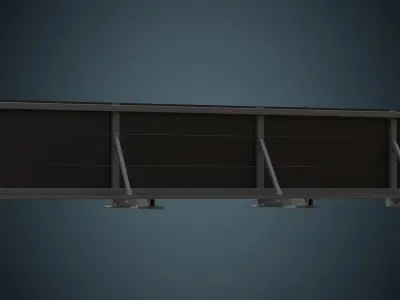 Traffic Barrier 5A Low-poly 3D model