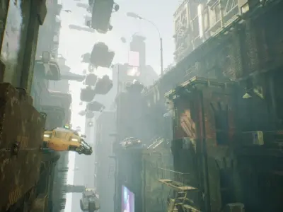 cyberpunk - High City Low-poly 3D model