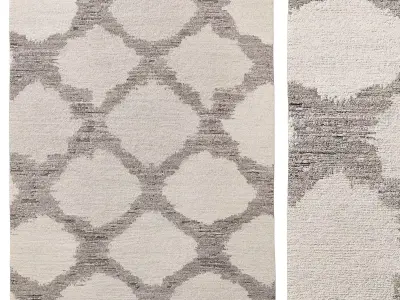 RANA HAND-KNOTTED WOOL RUG 3D model