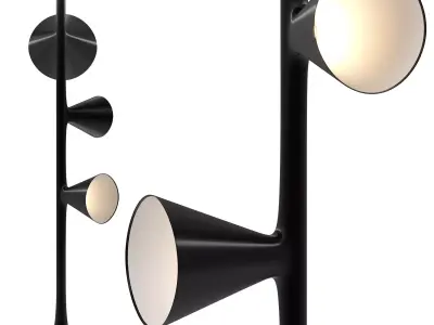 Light stand model Low-poly 3D model