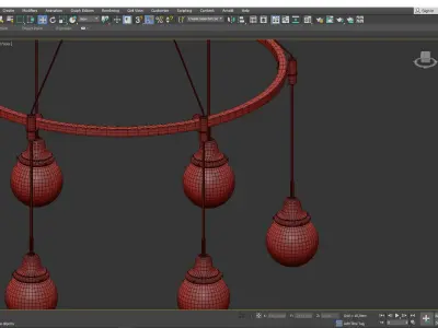 ROSE CITY 6 LIGHT CHANDELIER Low-poly 3D model