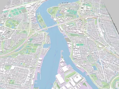 Cityscape Rotterdam Holland 3D model