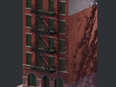New York City Building  122 Macdougal St 3D model