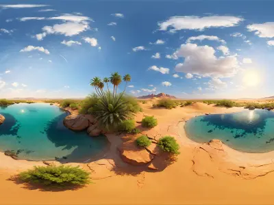 HDRI Desert Panoramas Low-poly 3D model