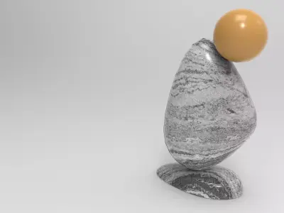 Tone Table Lamp Low-poly 3D model