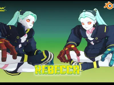 REBECCA CYBERPUNK EDGERUNNER 3D model