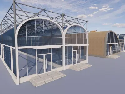 Agricultural Greenhouse Tent Frame -B8 3D model