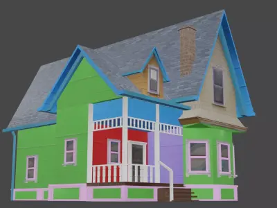 Sweet Home Low-poly 3D model