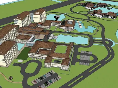 vacation spot-Resort-Fashion Leisure Hotel-0119 3D model