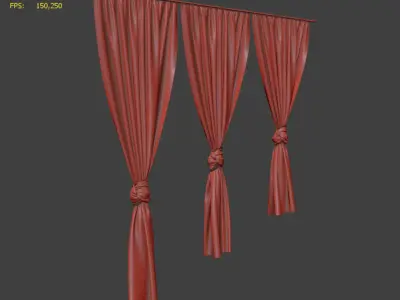 Curtain curtains - 3D model