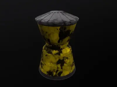 Traffic Cone Free low-poly 3D model 8