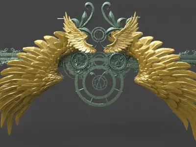 Forrest deity wings  3D model