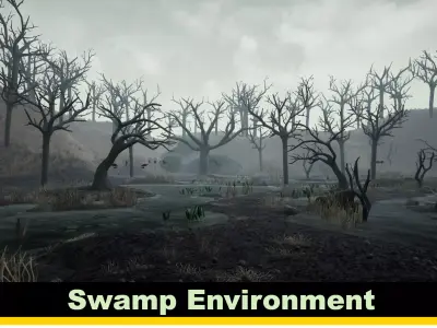 Artsate - Swamp Environment Low-poly 3D model