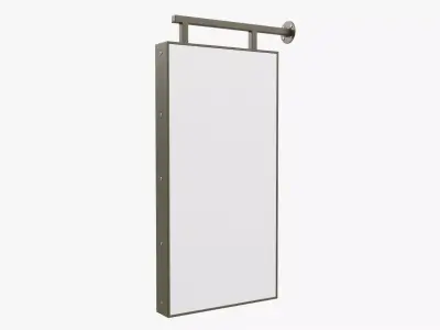 Store street sign mockup 03 3D model