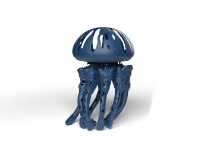 Jellyfish Dust Voronoi Low-poly 3D model
