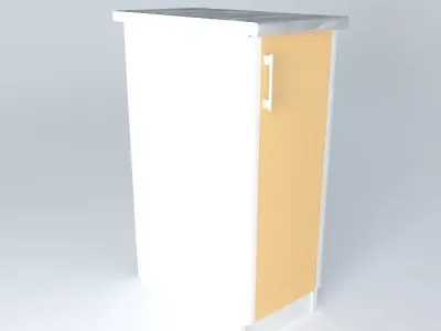 Cabinets cabinet with orange door Free 3D model