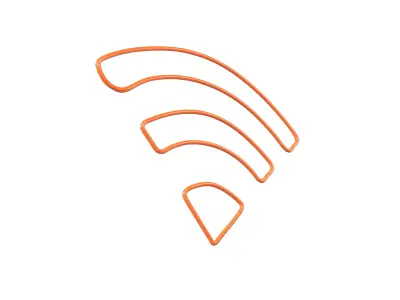 Neon Wifi Symbol v1 004 Low-poly 3D model