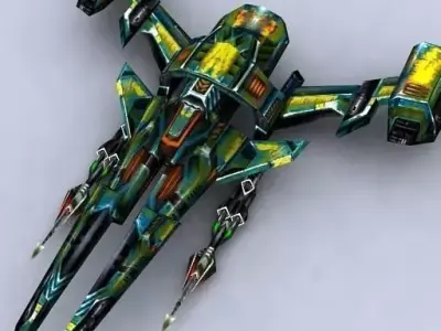 3DRT - Sci-Fi Fighters Fleet  - Fighter 19  Low-poly 3D model