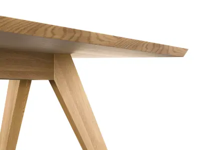 Cena wooden table with three legs 3D model