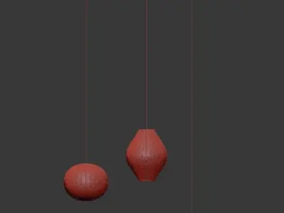 Unique Bubble Pendant Light 3D model