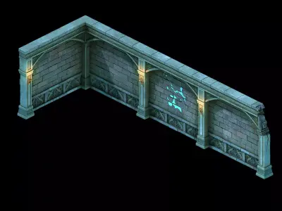 Palace - Earth Palace Wall 02 3D model