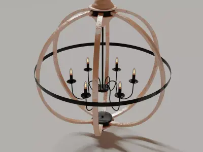Pendant light candle holder  3D model