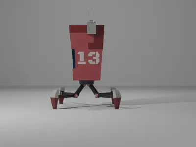 Stylized Robot Sci-Fi  Low-poly 3D model