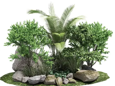 Stone and Bush Pack 19 3D model