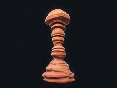Stylized Desert Rock 2 Low-poly 3D model