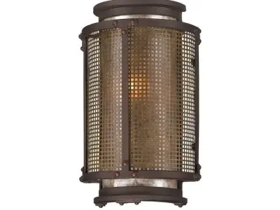 Holmfirth Centennial Rust Outdoor Armed Sconce 3D model