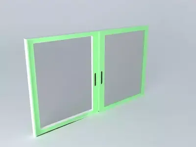 Aluminum sliding window Free 3D model