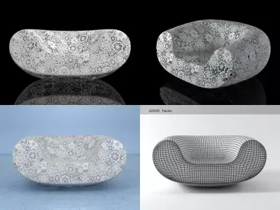 Crochet Chair 3D model