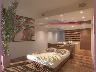 TROPICAL BEDROOM 3D model