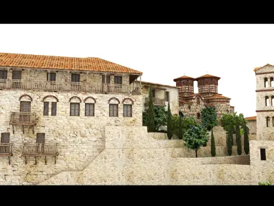 Monastery of Varlaam- 3d Model