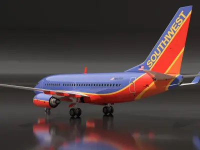  Southwest Airlines Boeing 737-600 with Interior Rigged 