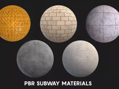 PBR Subway Materials Texture