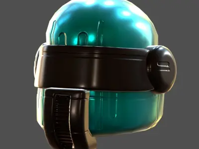 Gas mask helmet 3d model scifi Low-poly  Low-poly 3D model 278
