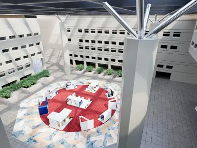 ten booth in King Saud University 3D model