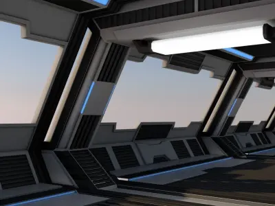 Sci Fi Corridor 3D model