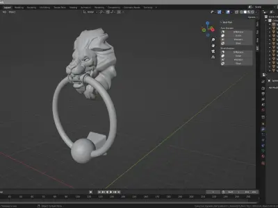 A door knocker 3D print model